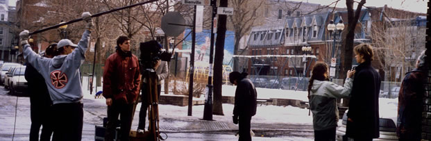 Étudiants au tournage